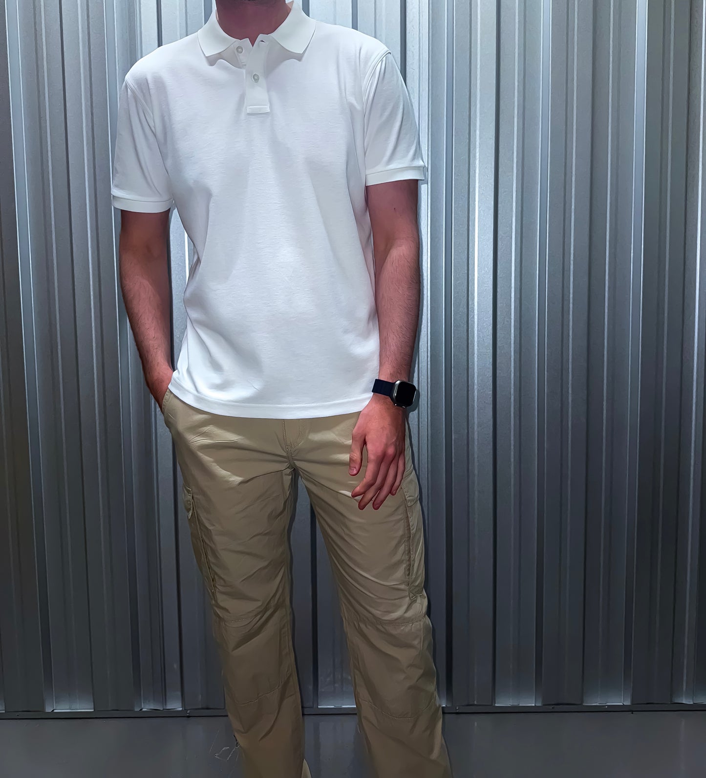 Pique Polo - White