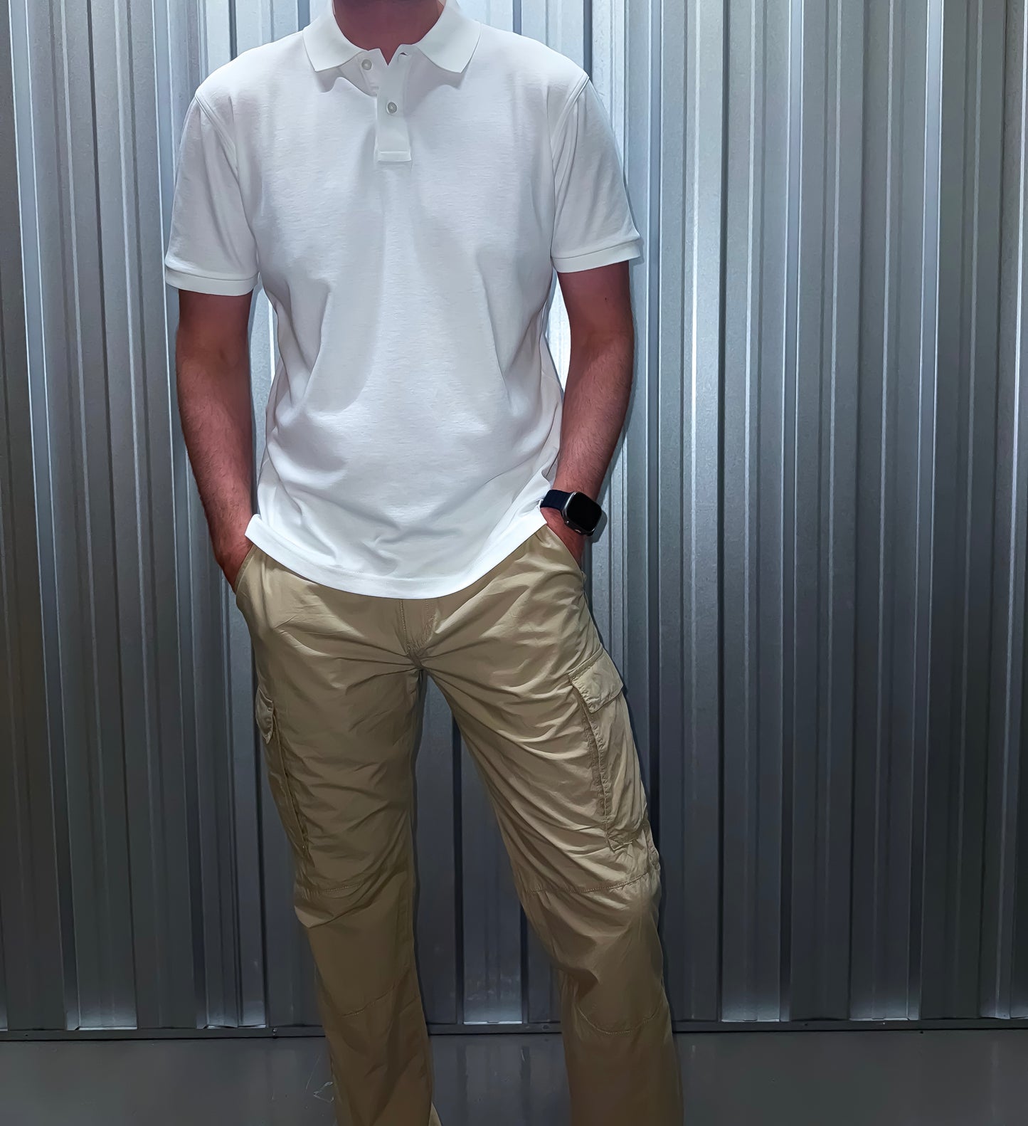Pique Polo - White
