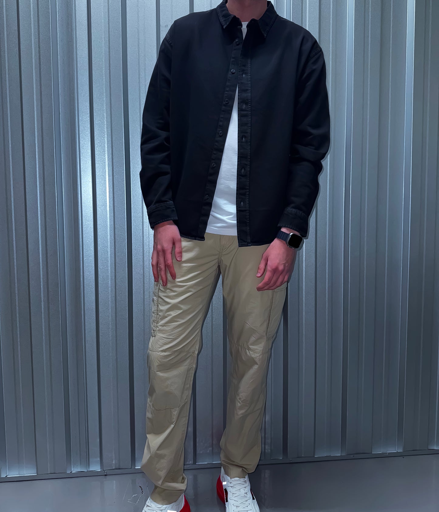 Worker Denim Overshirt - Black