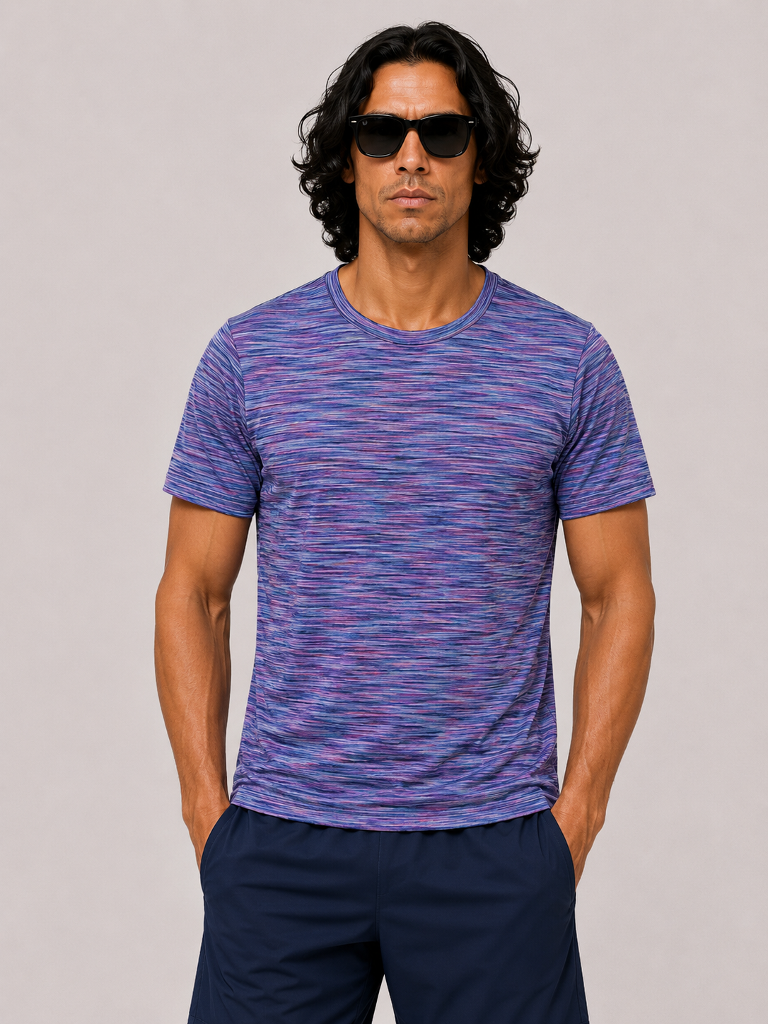 Trivium Tee - Pink/Blue