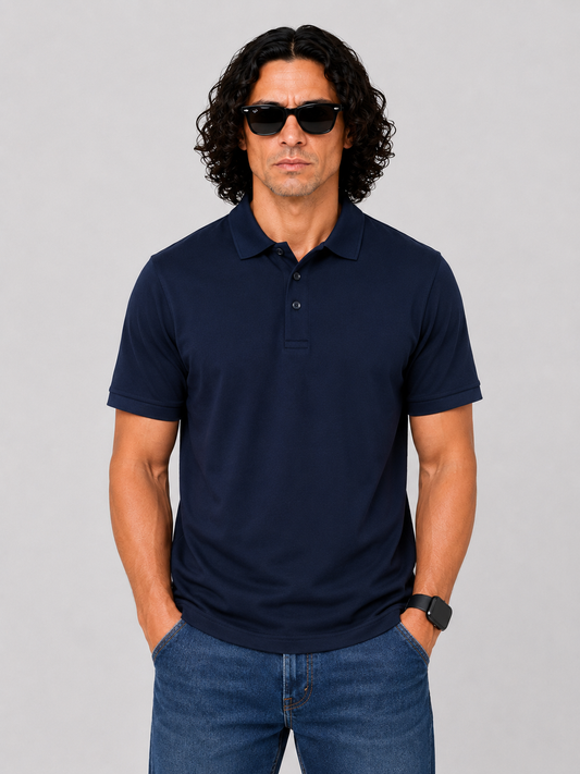 Pique Polo - Navy