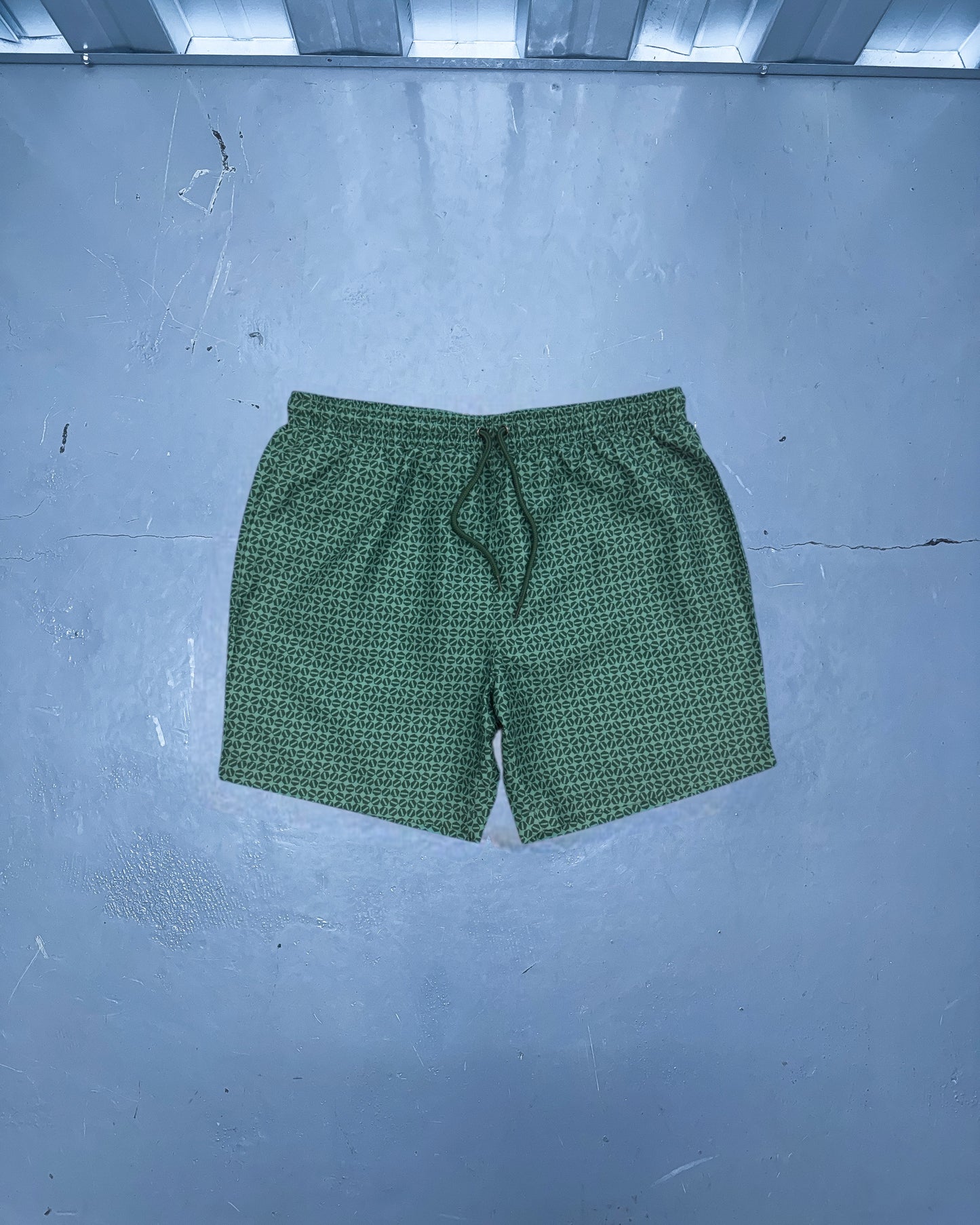 Aztec Swim Shorts - Green/Black