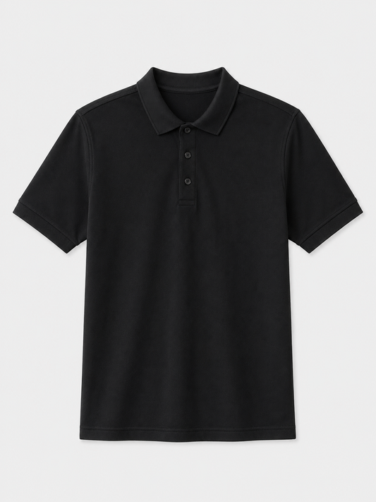 Pique Polo - Black