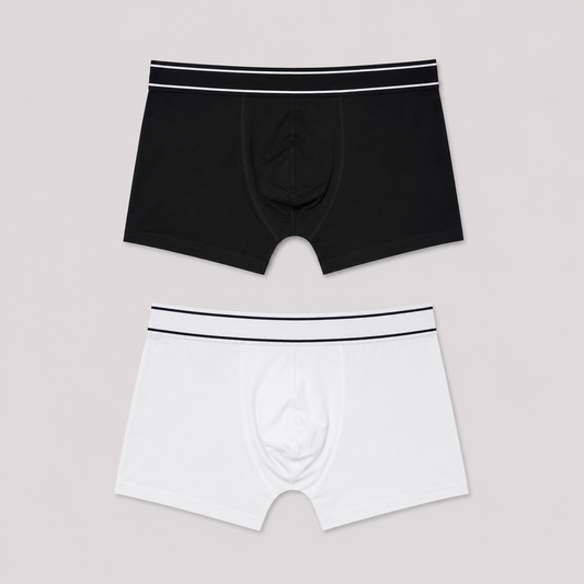 Luxury Boxer Shorts - Black & White (Single or Multi-packs)