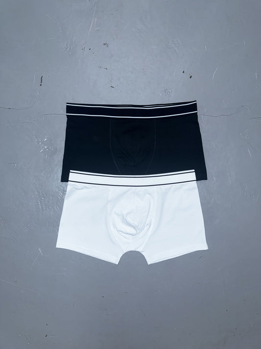 Luxury Boxer Shorts - Black & White (Single or Multi-packs)
