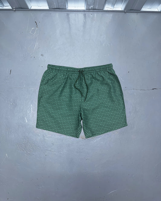 Aztec Swim Shorts - Green/Black
